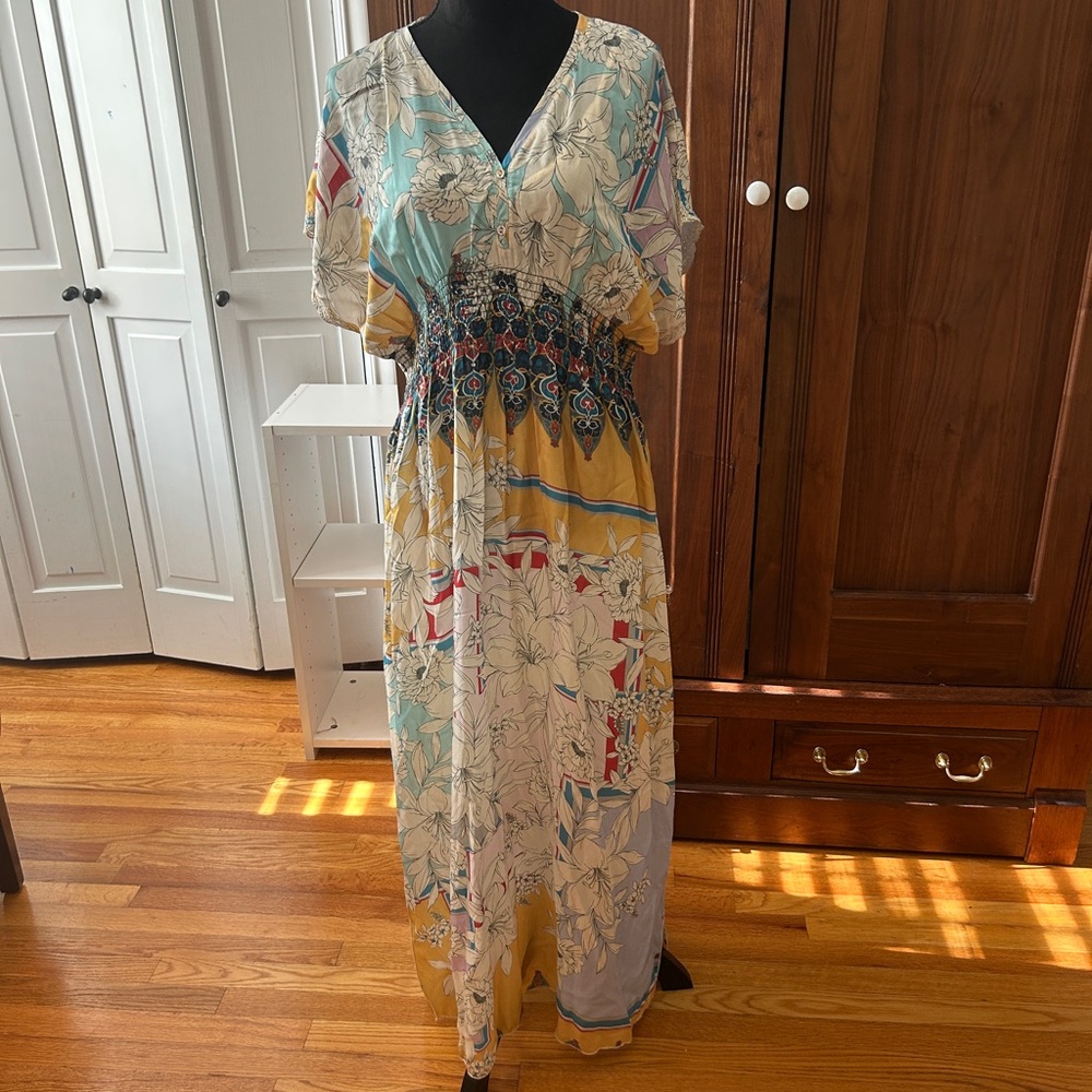 Johnny Was Silk Maxi Dress